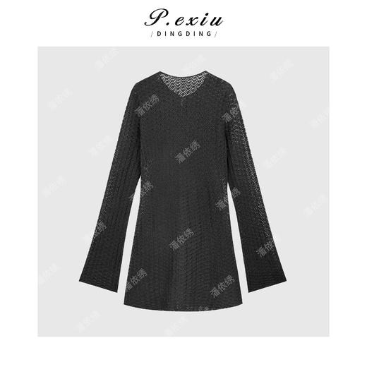 法式镂空勾花水袖气质叠穿针织连衣裙 ZZ0877 商品图2