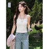 鹿向南「微风轻拂」米白色吊带内搭背心女夏新款小众短款法式上衣 商品缩略图3