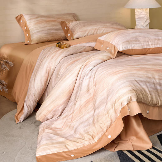 【品牌直发】加倍生活 60支长绒棉纯棉宽边纽扣系列四件套 11色可选 商品图5