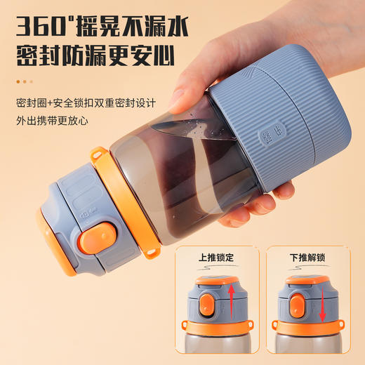 儒乐运动水杯 | Tritan材质、耐冷耐热、吸管口与直饮口两种选择、轻巧便携设计、500/700mL双容量可选、运动出行随时畅饮 商品图4