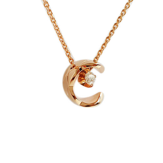 【全新】CHANEL香奈儿COCO项链J12102玫瑰金镶钻COCO水冰月菱格项链女士090326TJ28 商品图0