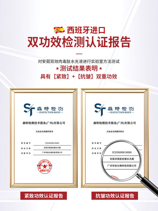 安茹双效肉毒肽抗皱水光液可涂抹紧致抗皱淡化细纹补水保湿安瓶 商品图1