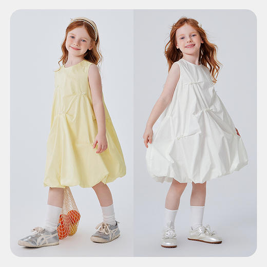 【纯棉】迷你巴拉女童儿童裙子甜美舒适可爱花苞背心连衣裙夏2026 商品图3
