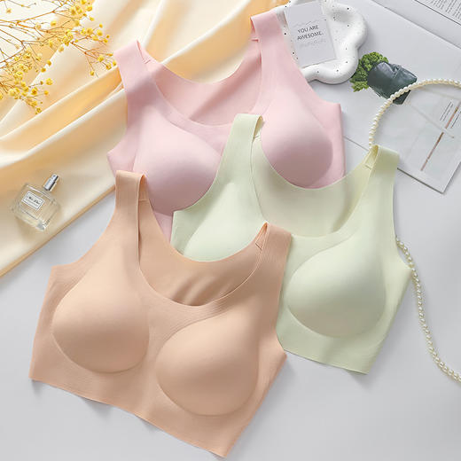 爱帝宽肩带点胶文胸式背心 商品图2