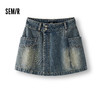 森柔|森马牛仔裤女夏季纯棉分割短裤不对称潮酷个性辣妹显瘦裙裤 商品缩略图0