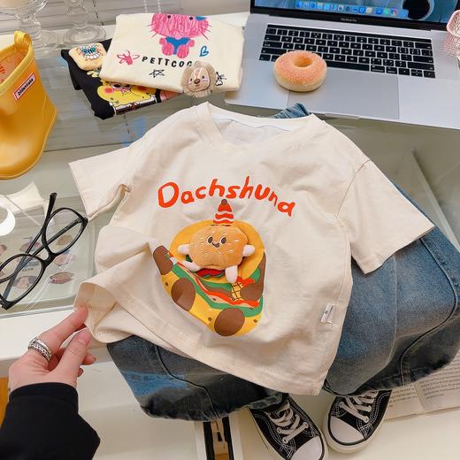 【39.9到手3件】夏季新款纯棉儿童短袖T恤 韩版男女童圆领上衣 商品图3