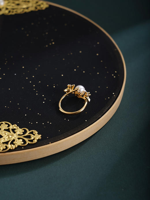 子佩集【浓情花语】银S925珍珠惜王妃戒指【R1808】双色百合花2602 商品图10