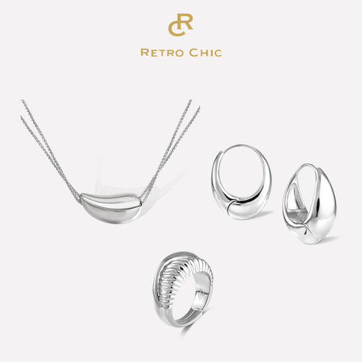 【赵丽颖&佟丽娅&曾黎&谷爱凌同款】Mordern Art 现代艺术时期 | 金/银色小水滴金银圈三件套 商品图0