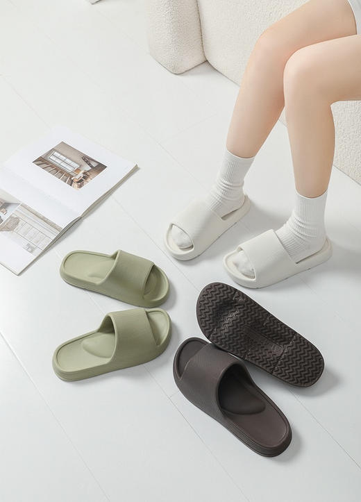 整鞋抑菌防臭~日式足弓支撑浴室防滑抗菌家居室内拖鞋男女宽楦软底凉拖防滑拖鞋 商品图2