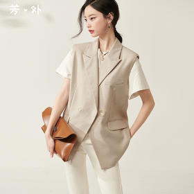 芳外新款西装马甲气质通勤休闲上衣女8T23AN0047