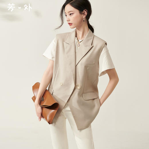 芳外新款西装马甲气质通勤休闲上衣女8T23AN0047 商品图0