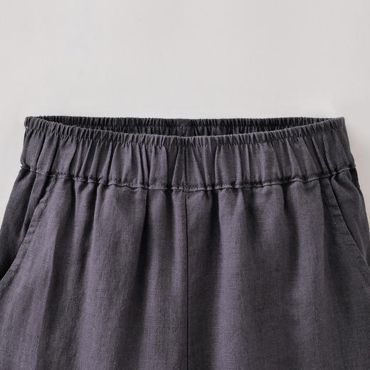 马克珍妮100%亚麻女童甜酷花边直筒裤2026年夏装新款560960 商品图3