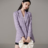 剩S/M/L 芳外新款格纹西服时尚百搭通勤外套女8T23AX0002 商品缩略图2