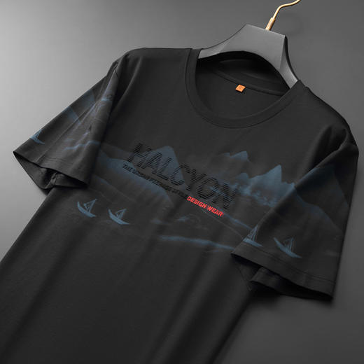 【DWP】大依优型大码男装夏季圆领短袖潮流休闲运动百搭圆领短袖T恤上衣 商品图1