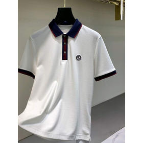 春夏季男士新品翻领短袖潮流高级感休闲商务舒适透气高品质男装上衣   YH-82151