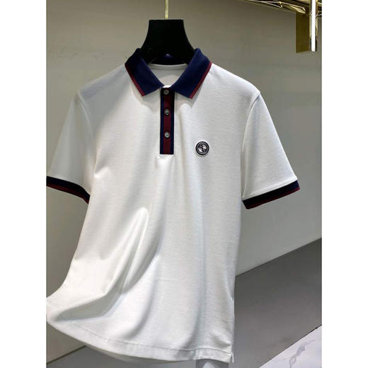 春夏季男士新品翻领短袖潮流高级感休闲商务舒适透气高品质男装上衣   YH-82151 商品图0