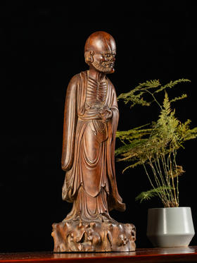 清	红木达摩像