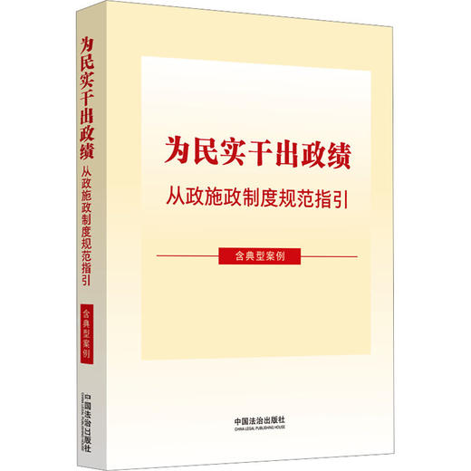 为民实干出政绩：从政施政制度规范指引（含典型案例） 商品图0