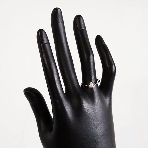 【天然正品】AU750白金简约时尚0.14克拉钻石戒指15号（戒圈可改）251225TJ04 商品图8