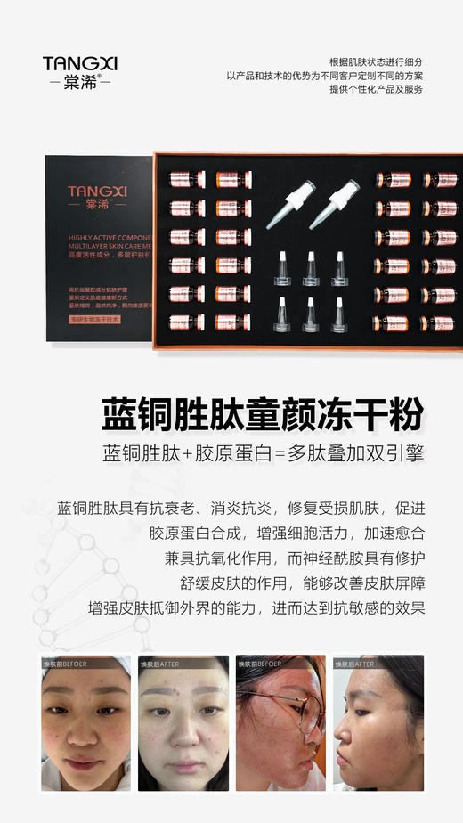 棠浠-蓝铜胜肽童颜冻干复配套 买十送一 冻干粉 商品图3