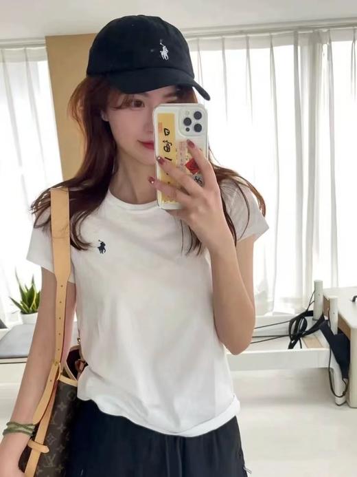 点此购买 拉夫劳伦春夏季女士经典小标刺绣款圆领短袖T恤 md 342240 商品图8