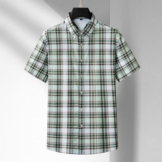 【DM】【纯棉】大依优型大码男装夏季格子衬衫短袖商务休闲短袖T恤320斤 商品图1