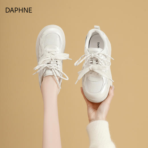 达芙妮厚底德训鞋女2026春季新款增高休闲鞋子阿运动甘鞋松糕板鞋2507035单里 商品图4