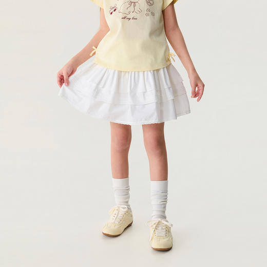 马克珍妮清新甜美女童花边蛋糕裙2026年夏装新款560620 商品图1