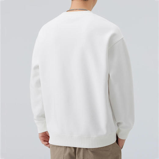 半身缘男装 春季宽松微阔版圆领简约卫衣261212P04510206 商品图2