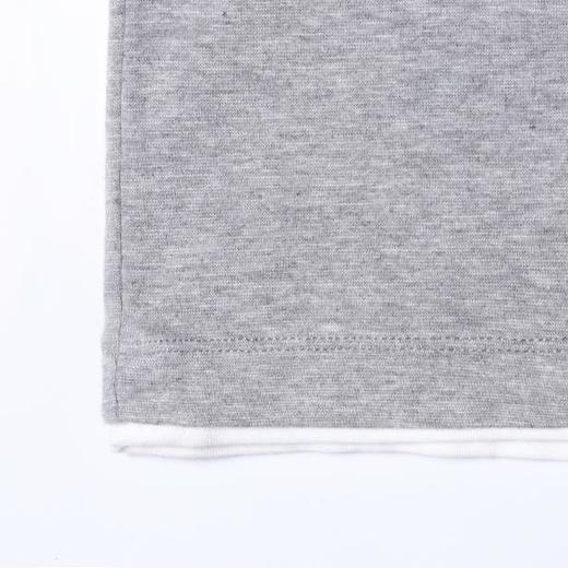 SDSA男装2026新款高贵轻奢撞色刺绣字母假两件圆领短袖T恤百搭 商品图3