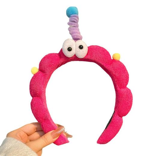 【稳固不易掉❗趣味十足】大眼睛扭扭棒发箍元气少女洗脸拍照发卡可爱卡通头饰搞怪头箍。xa 商品图4