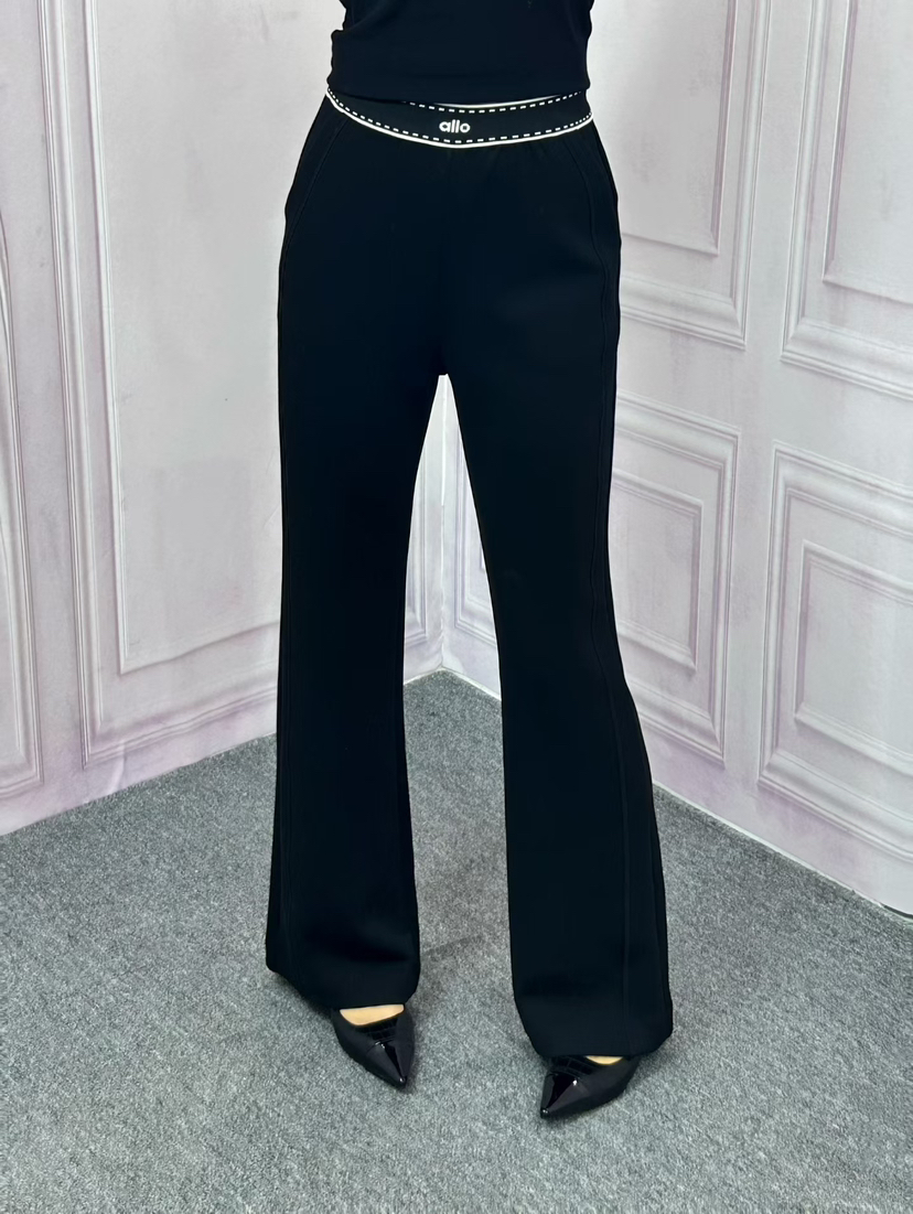 原单新款松紧腰微喇女神裤