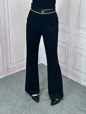 原单新款松紧腰微喇女神裤