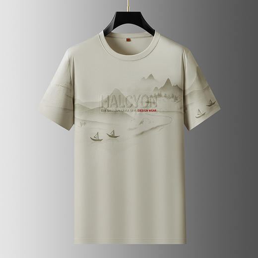 【DWP】大依优型大码男装夏季圆领短袖潮流休闲运动百搭圆领短袖T恤上衣 商品图2