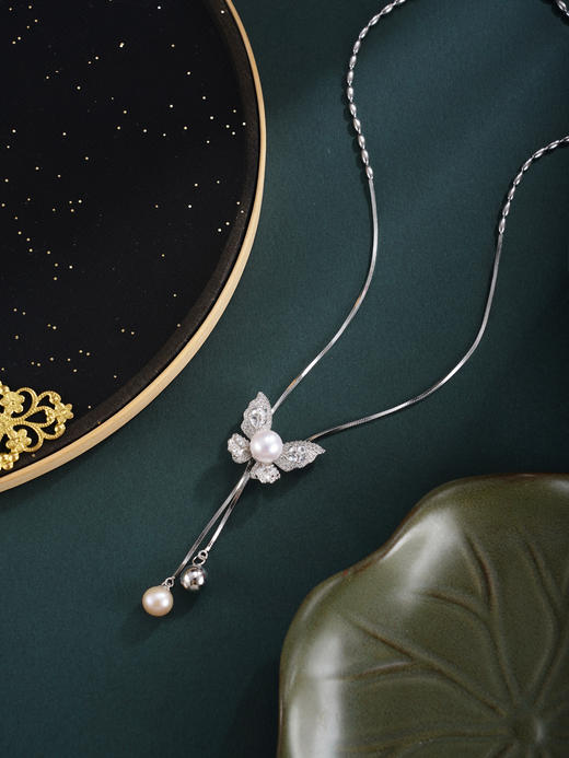 子佩集【蝶梦成真】银S925珍珠惜王妃套链项链【L9886】大蝴蝶流苏2602 商品图2