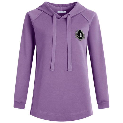 大码连帽卫衣女春秋季2025年新款中年妈妈长袖套头帽衫女士上衣 商品图4