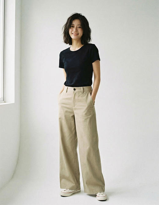 索罗娜抗皱形态记忆棉休闲裤直筒裤031307 商品图5