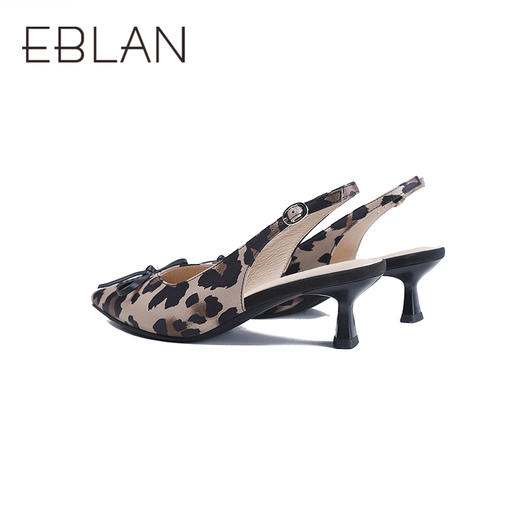 伊伴2026夏季法式超显瘦尖头深V编织羊皮鞋面高跟鞋B26261428 商品图3