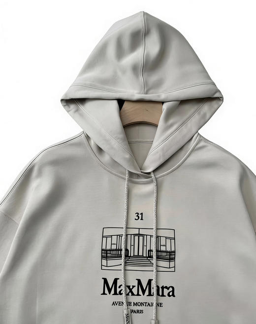 MA*MARA纯圆早春新款女士连帽抽绳休闲运动风宽松卫衣加裤子套装 商品图1