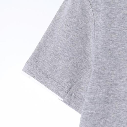 SDSA男装2026新款高贵轻奢撞色刺绣字母假两件圆领短袖T恤百搭 商品图2