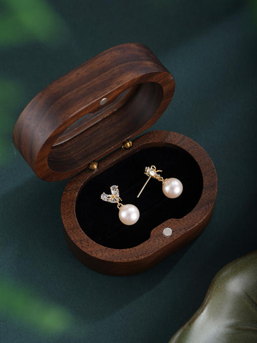 子佩集【爱意凝心】银S925珍珠惜王妃耳钉【YE0890】爱心镀金2602 商品图3