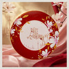 【玛戈隆特】新婚礼物骨瓷花开盛年香奈元平盘喜庆装饰中式高级感 商品缩略图2