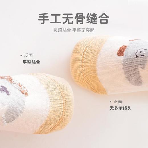 【云优选】BABY YEON三双装精梳棉儿童宝宝中筒袜子 卡通点胶防滑儿童地板袜子A类 商品图3