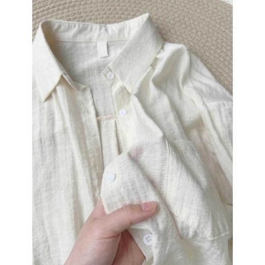 设计感防晒衬衫 上衣女夏季设计感小众百搭长袖 外穿休闲衬衣薄款外套 商品图1