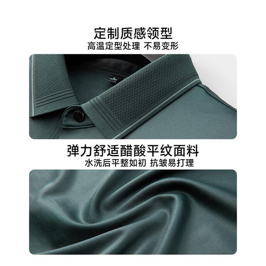 【DKP】大依优型大码男装夏季醋酸短袖POLO衫商务休闲速干无痕上衣T恤 商品图3