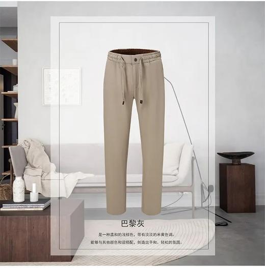 意式老钱风/时髦杀手锏   男士天丝麻夏季休闲长裤… 商品图0
