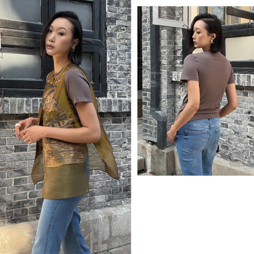 小圆领防晒棉麻T 商品图3