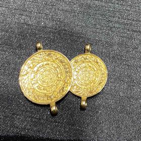 128黄铜双环九宫八卦1元