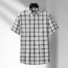 【DM】【纯棉】大依优型大码男装夏季格子短袖衬衫商务休闲百搭上衣T恤 商品缩略图2