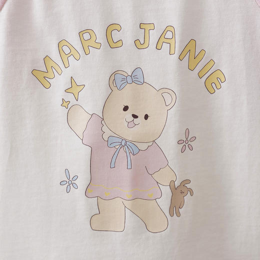 马克珍妮快乐小熊女童凉感插肩T恤2026年夏装新款560837 商品图2